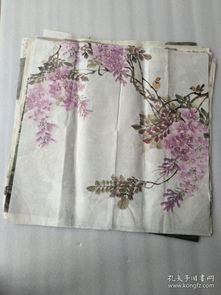 書法字畫 201810311 無款精品手繪國畫 紫藤圖 四尺斗方 長68厘米 寬68厘米 用筆老道,品相如圖,懂字畫者鑒之